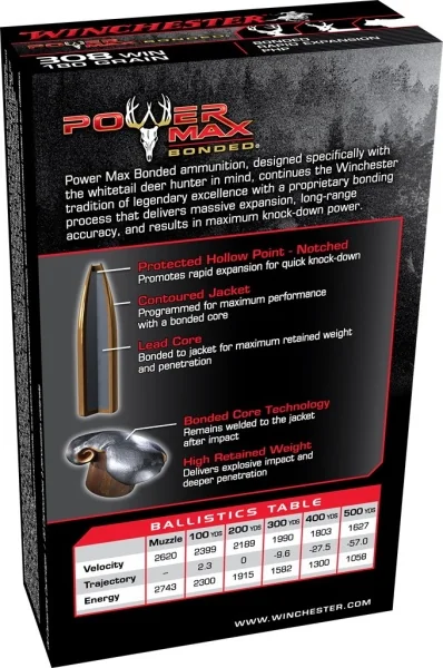 Патрон 308Win Winchester Power Max PHP 11,7г (180gr)-3